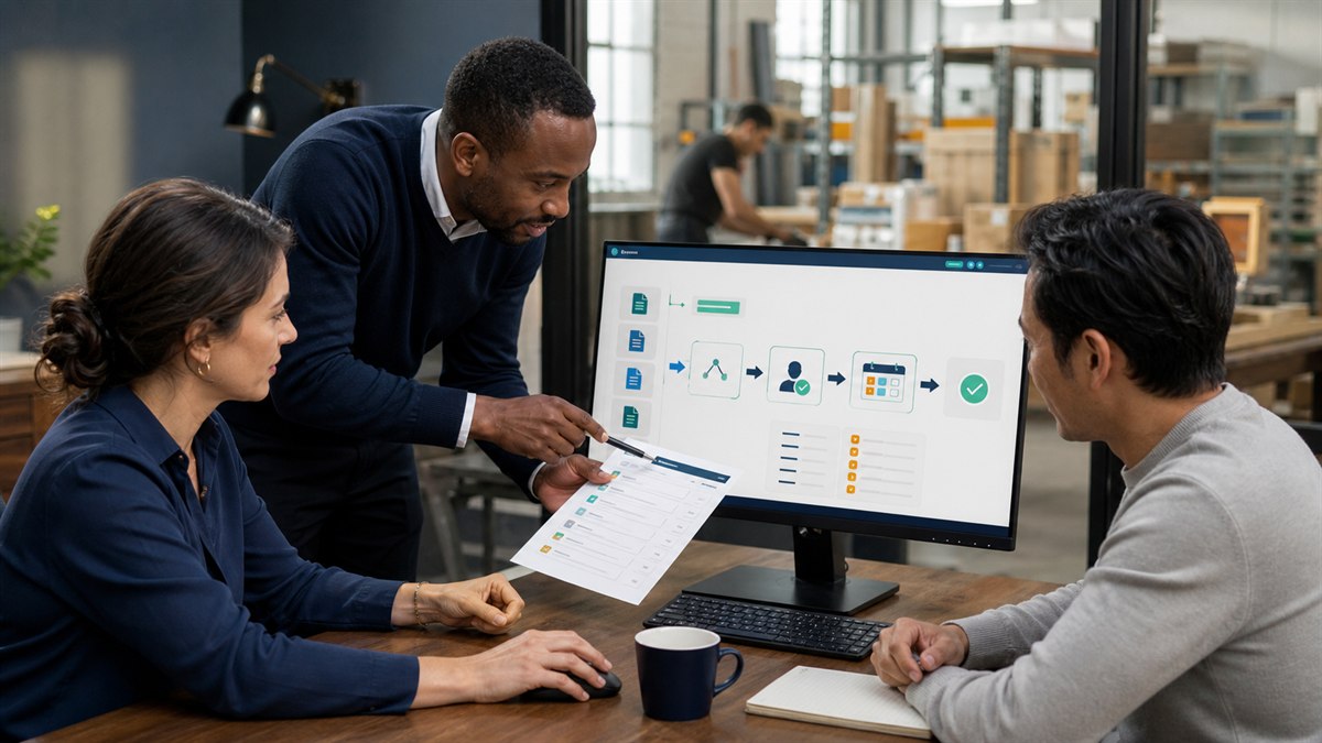 Consultant accompagnant une équipe de PME dans le choix et l'utilisation d'une solution d'intelligence artificielle